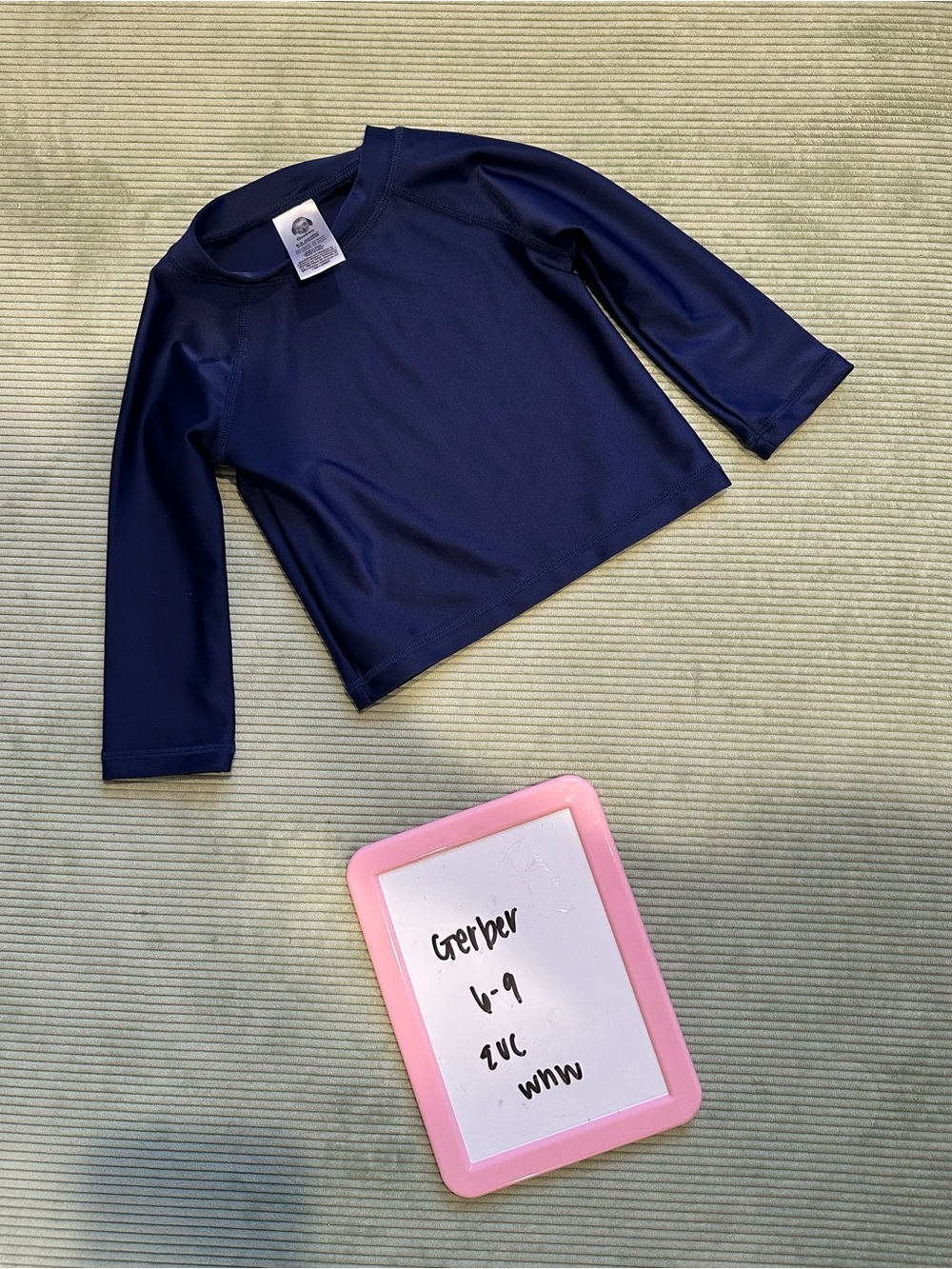 Gerber Navy Blue Long-Sleeve Kids Swim Rashguard
